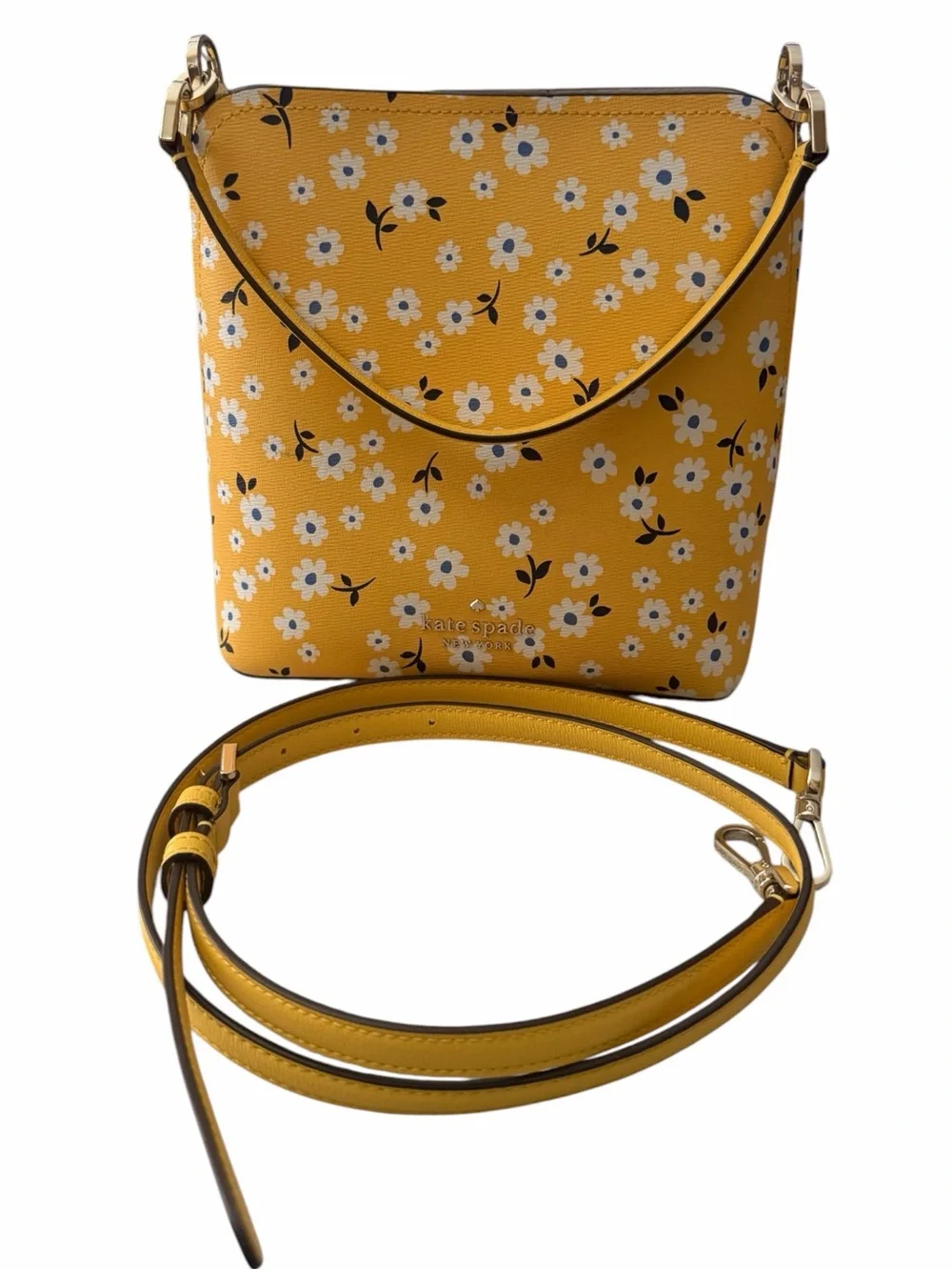 Kate Spade Darcy Fleurette Floral Small Bucket/Crossbody Bag